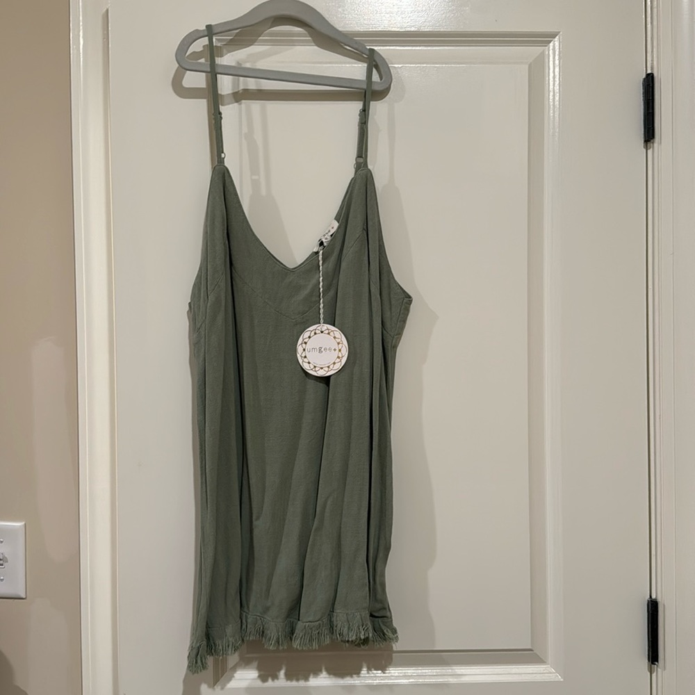 Green Linen Tank